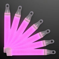 4" Pink Mini Glow Sticks with Lanyard - Blank